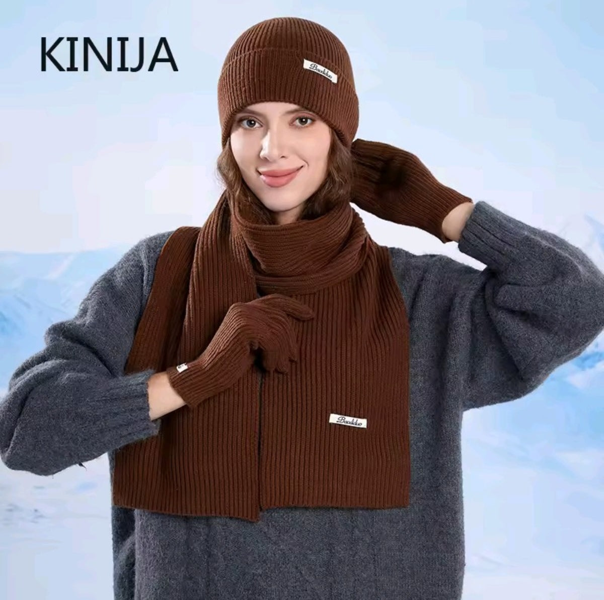 Ensemble bonnet, écharpe et gants d’hiver – Style & chaleur assurés