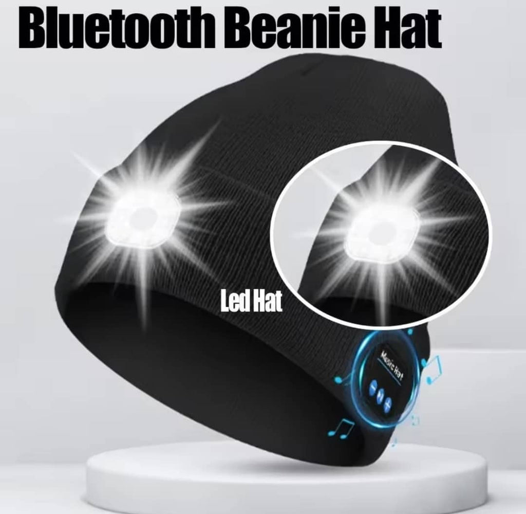 Bonnet Bluetooth 3 en 1 – Lumière LED + Casque sans FIL unisexe  + Style