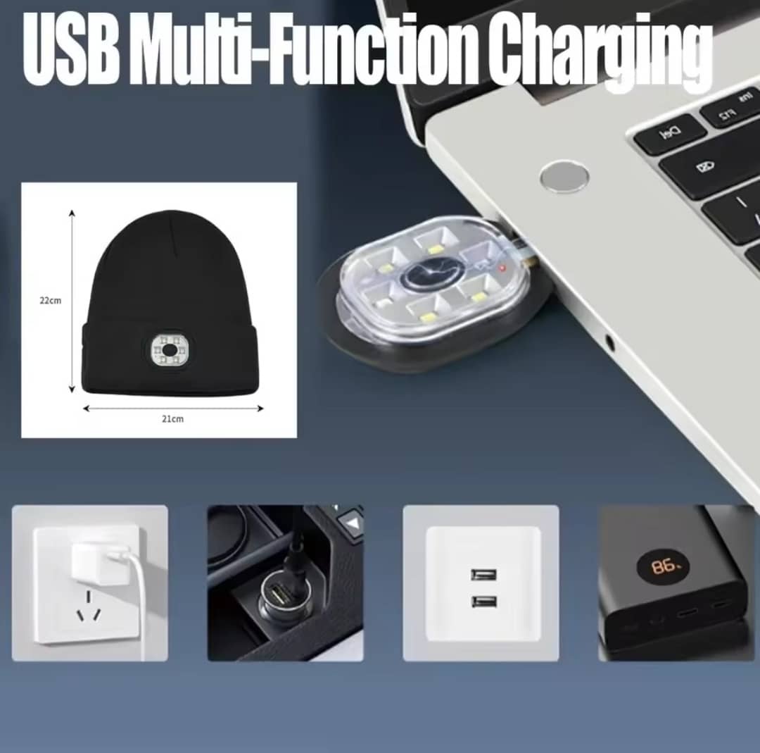 Bonnet Bluetooth 3 en 1 – Lumière LED + Casque sans FIL unisexe  + Style