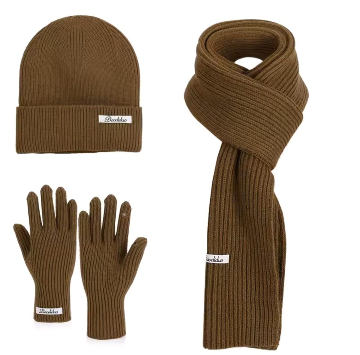 Ensemble bonnet, écharpe et gants d’hiver – Style & chaleur assurés